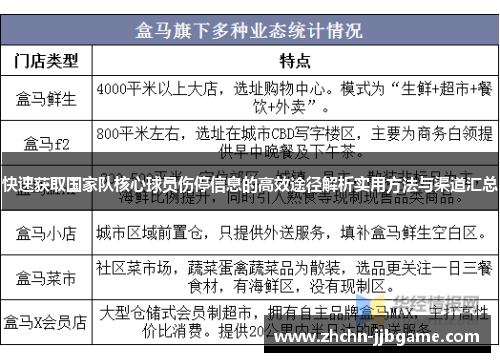 快速获取国家队核心球员伤停信息的高效途径解析实用方法与渠道汇总 快速获取国家队核心球员伤停信息的高效途径解析实用方法与渠道汇总